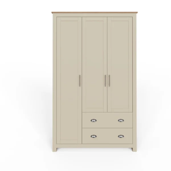 Lancaster 3 Door 2 Drawer Triple Wardrobe