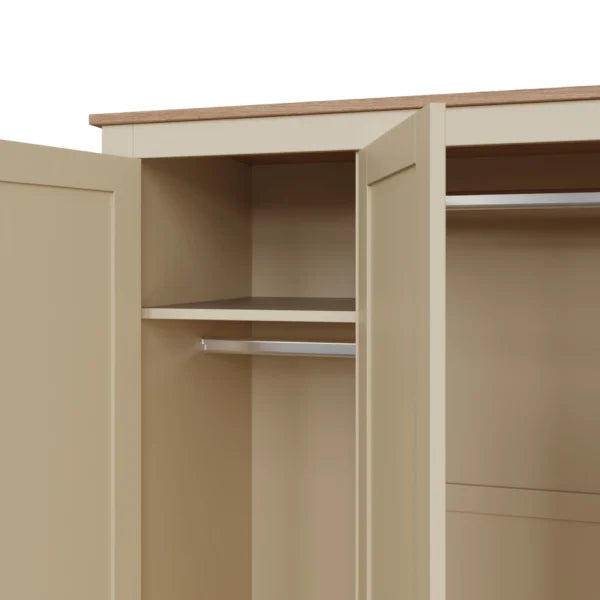 Lancaster 3 Door 2 Drawer Triple Wardrobe