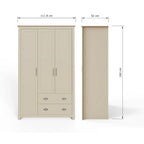 Lancaster 3 Door 2 Drawer Triple Wardrobe