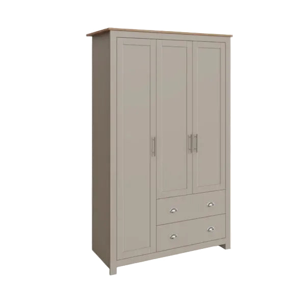 Lancaster 3 Door 2 Drawer Triple Wardrobe