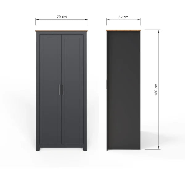 Lancaster 2 Door Wardrobe 3 Piece Bedroom Set