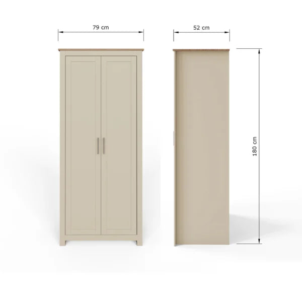 Lancaster 2 Door Wardrobe 3 Piece Bedroom Set