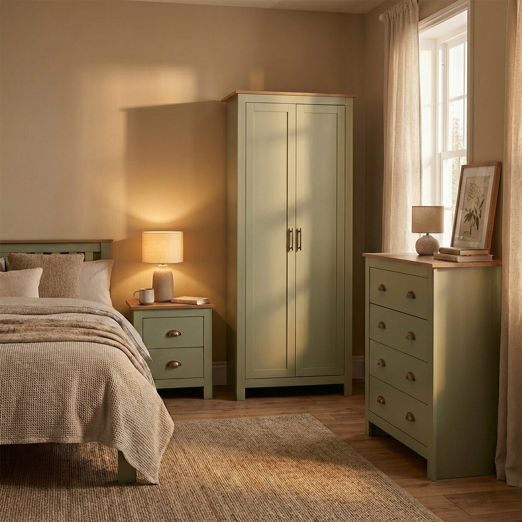 Lancaster 2 Door Wardrobe 3 Piece Bedroom Set