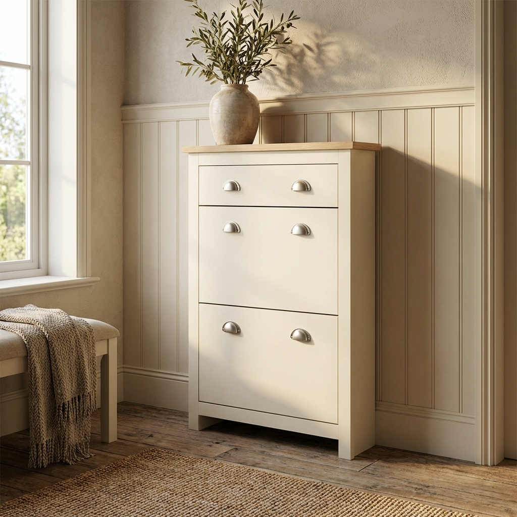 Lancaster 2 Door 1 Drawer Shoe Cabinet
