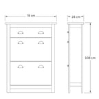 Lancaster 2 Door 1 Drawer Shoe Cabinet
