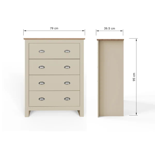 Lancaster 3 Door Wardrobe 4 Piece Bedroom Set