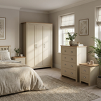 Lancaster 3 Door Wardrobe 4 Piece Bedroom Set