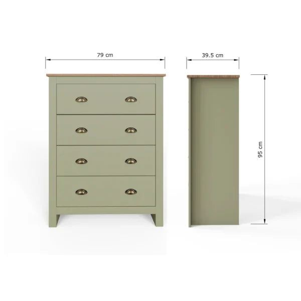 Lancaster 3 Door Wardrobe 4 Piece Bedroom Set