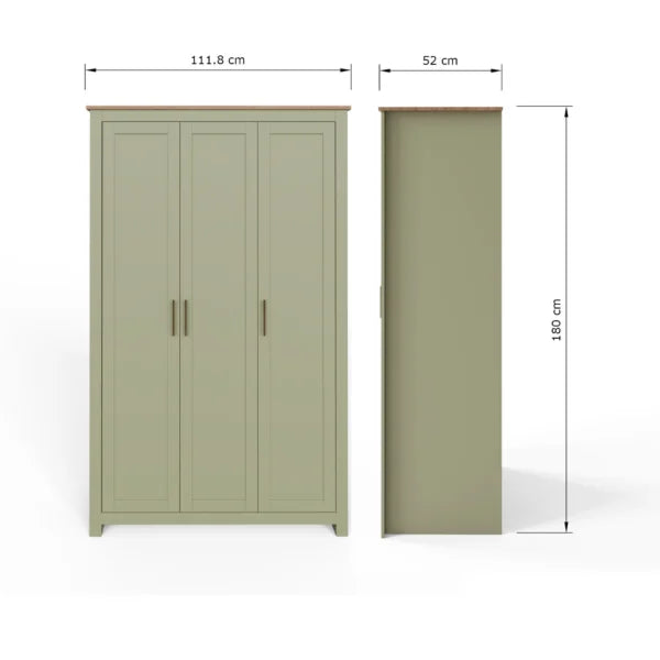 Lancaster 3 Door Wardrobe 4 Piece Bedroom Set