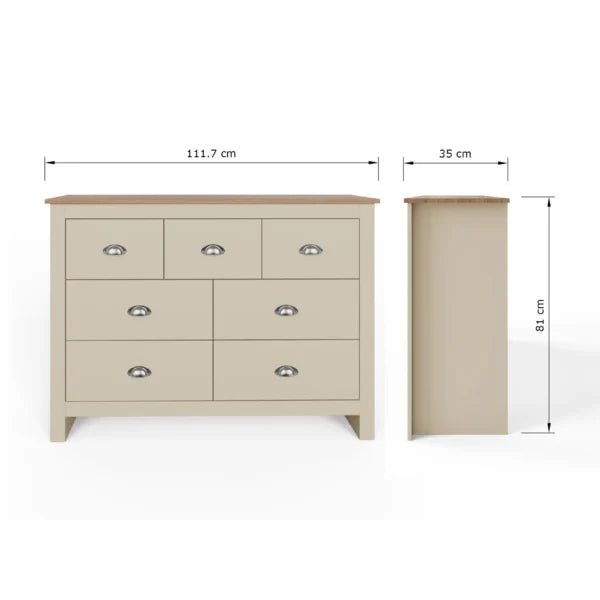 Lancaster 7 Drawer Chest of Drawers