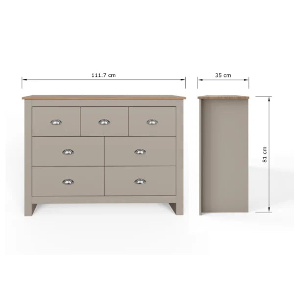 Lancaster 7 Drawer Chest of Drawers