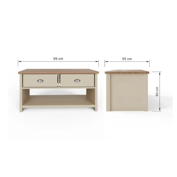 Lancaster 2 Drawer Coffee Table