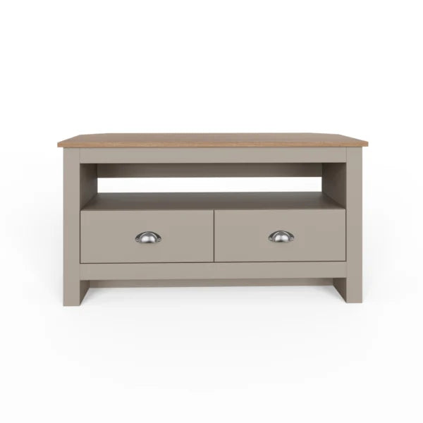 Lancaster 2 Drawer Corner TV Unit