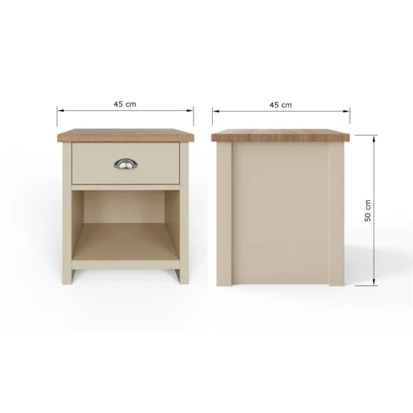 Lancaster 1 Drawer Lamp Side Table