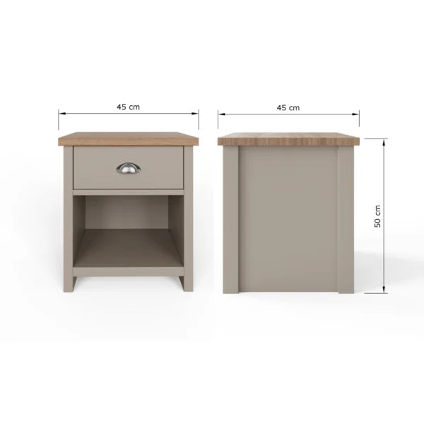 Lancaster 1 Drawer Lamp Side Table