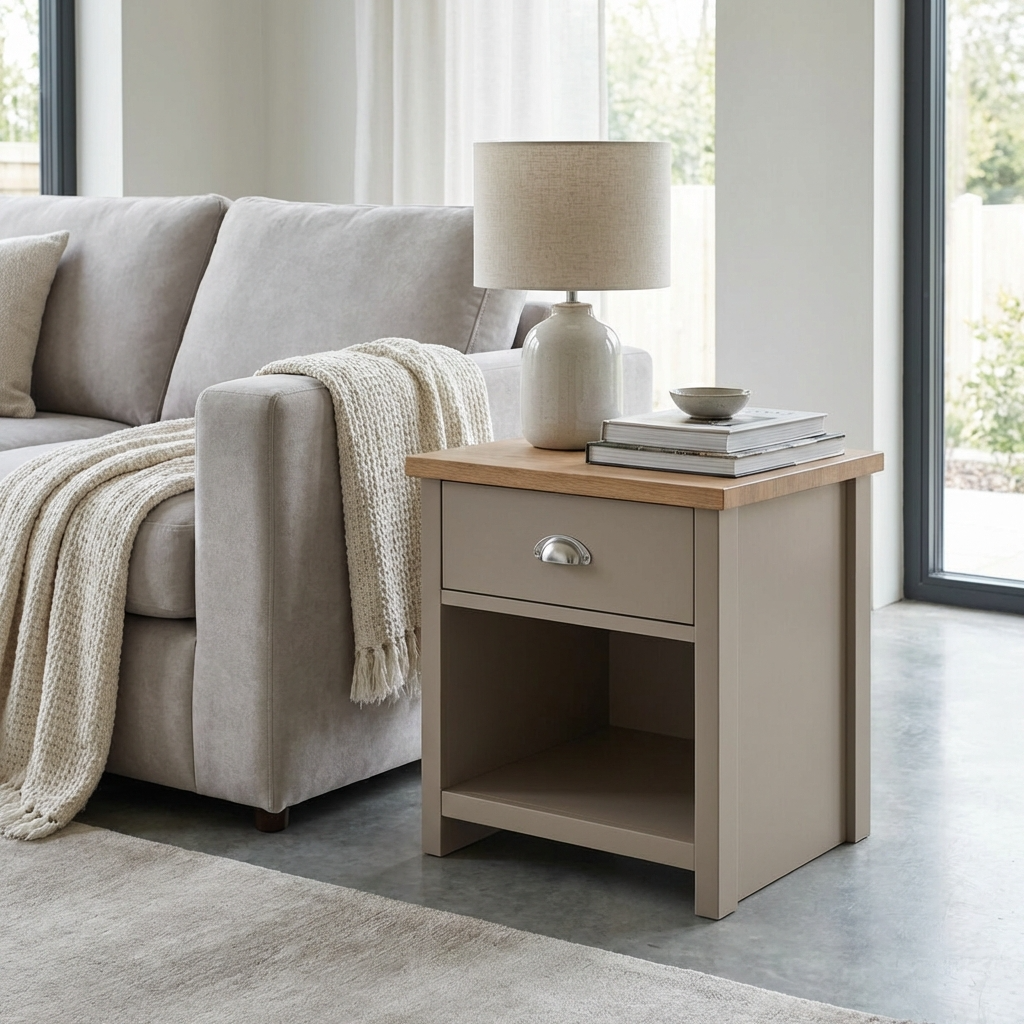 Lancaster 1 Drawer Lamp Side Table