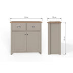 Lancaster 2 Door 2 Drawer Compact Sideboard