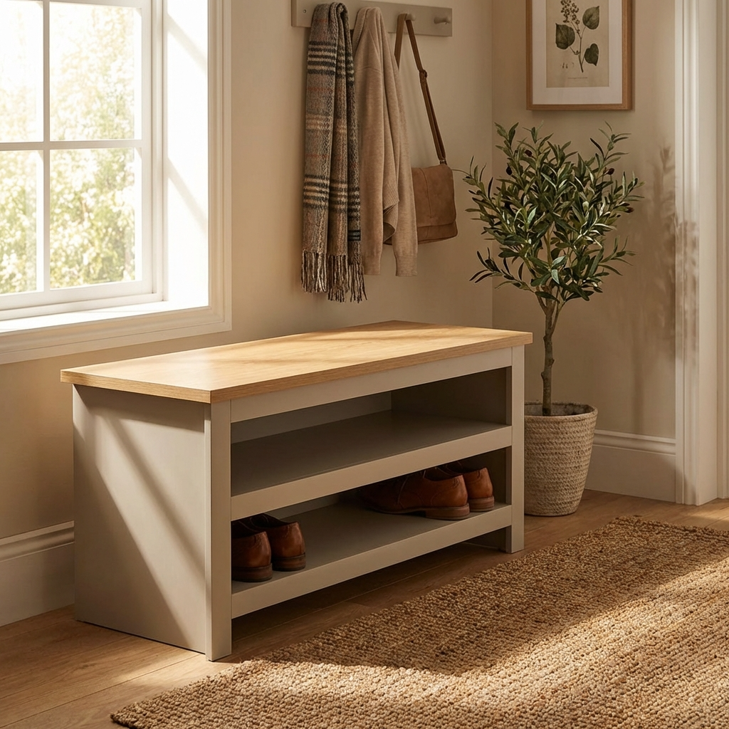Lancaster 2 Shelf Shoe Storage Bench Rack