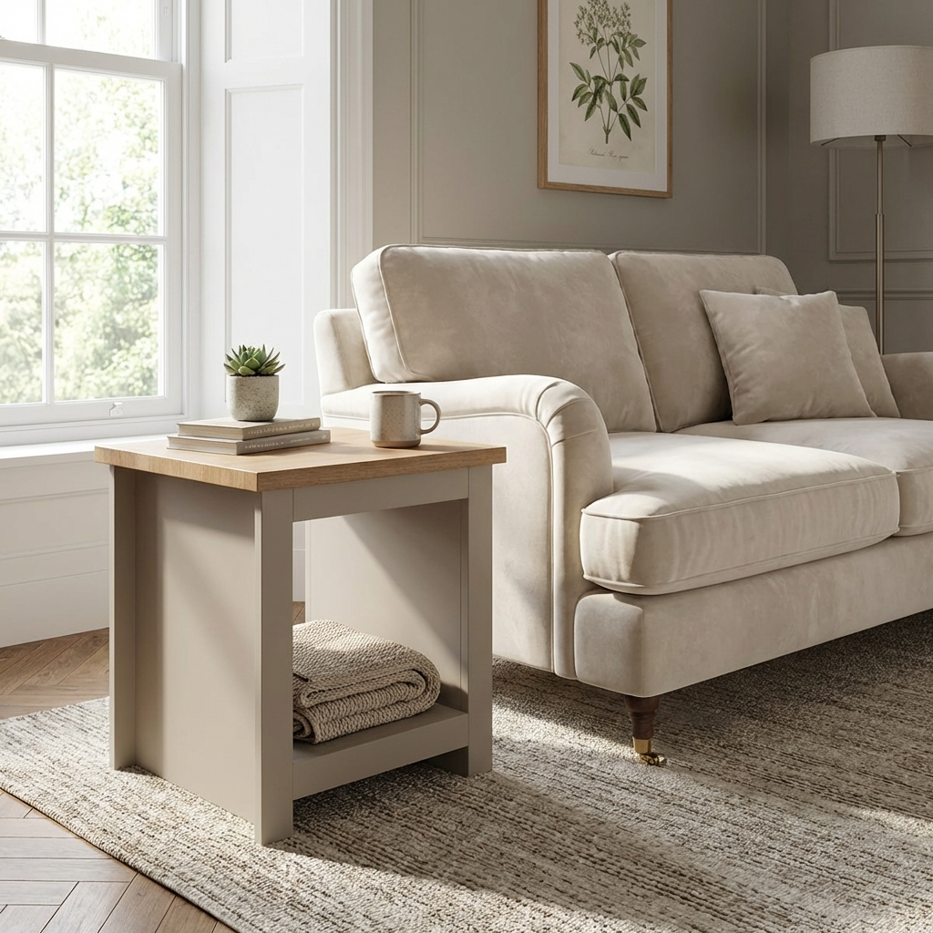 Lancaster Side Table with Shelf