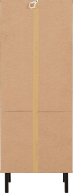 Leon Herringbone Retro 2 Drawer 2 Shelf Cabinet