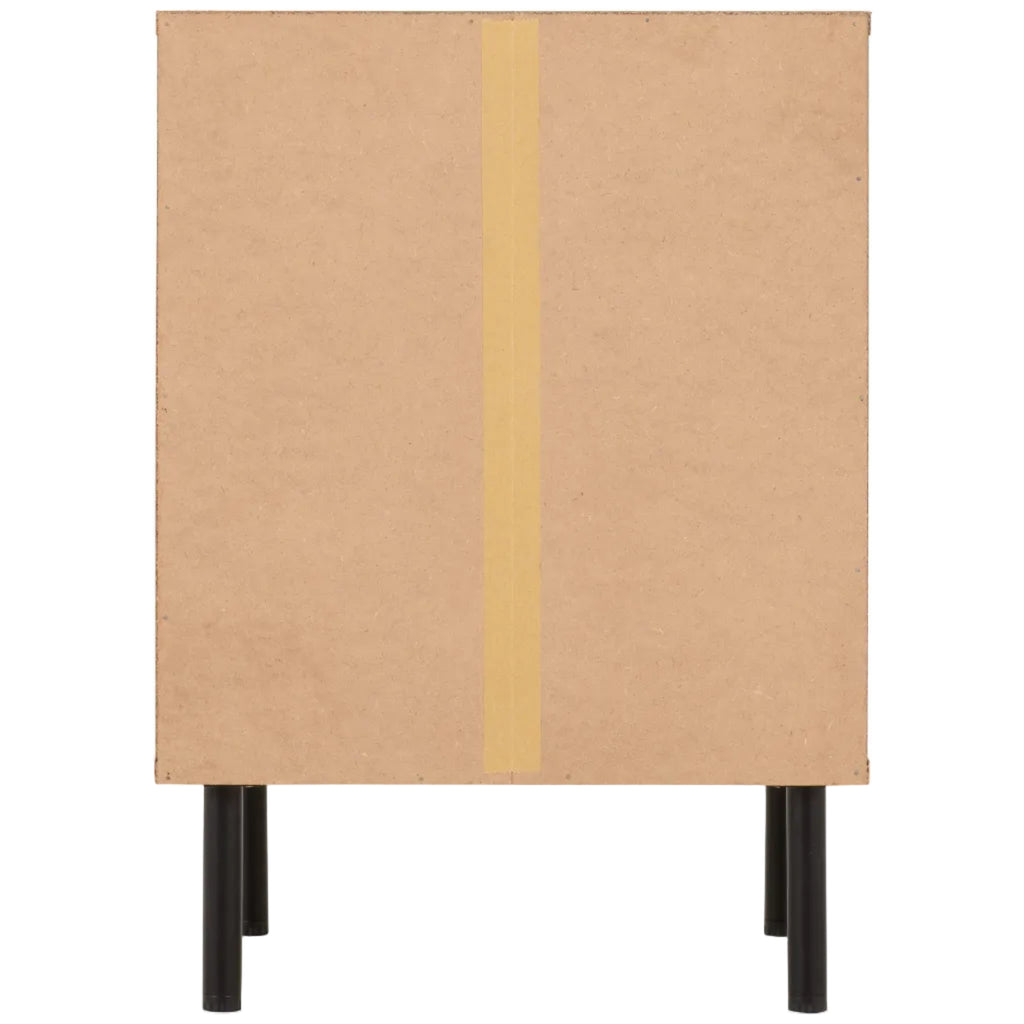 Leon Herringbone Retro 3 Drawer Bedside Table