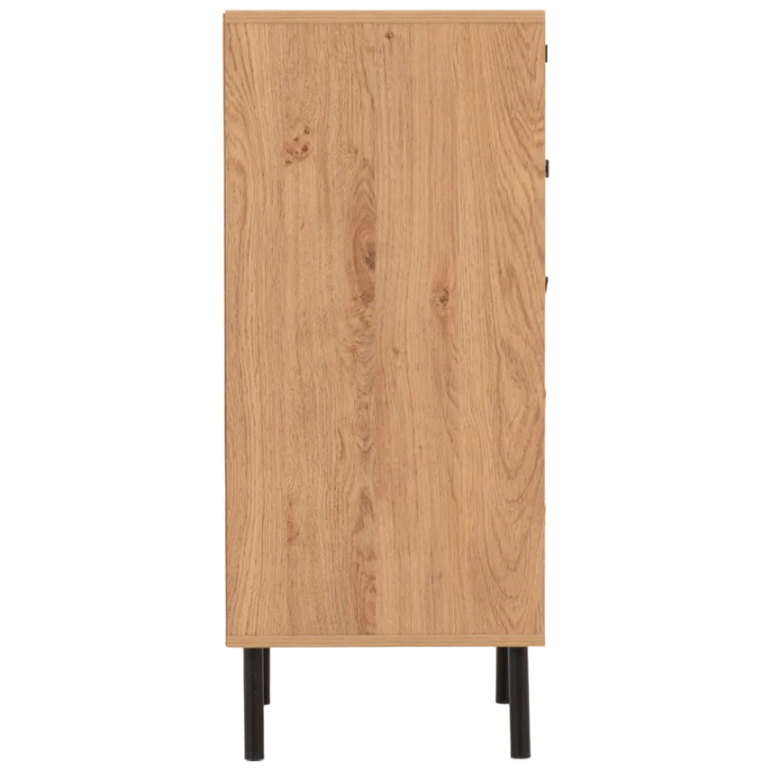 Leon Herringbone Retro 5 Drawer Narrow Chest