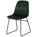 Avery Extending Dining Table with 4 Lukas Velvet Dining Chairs