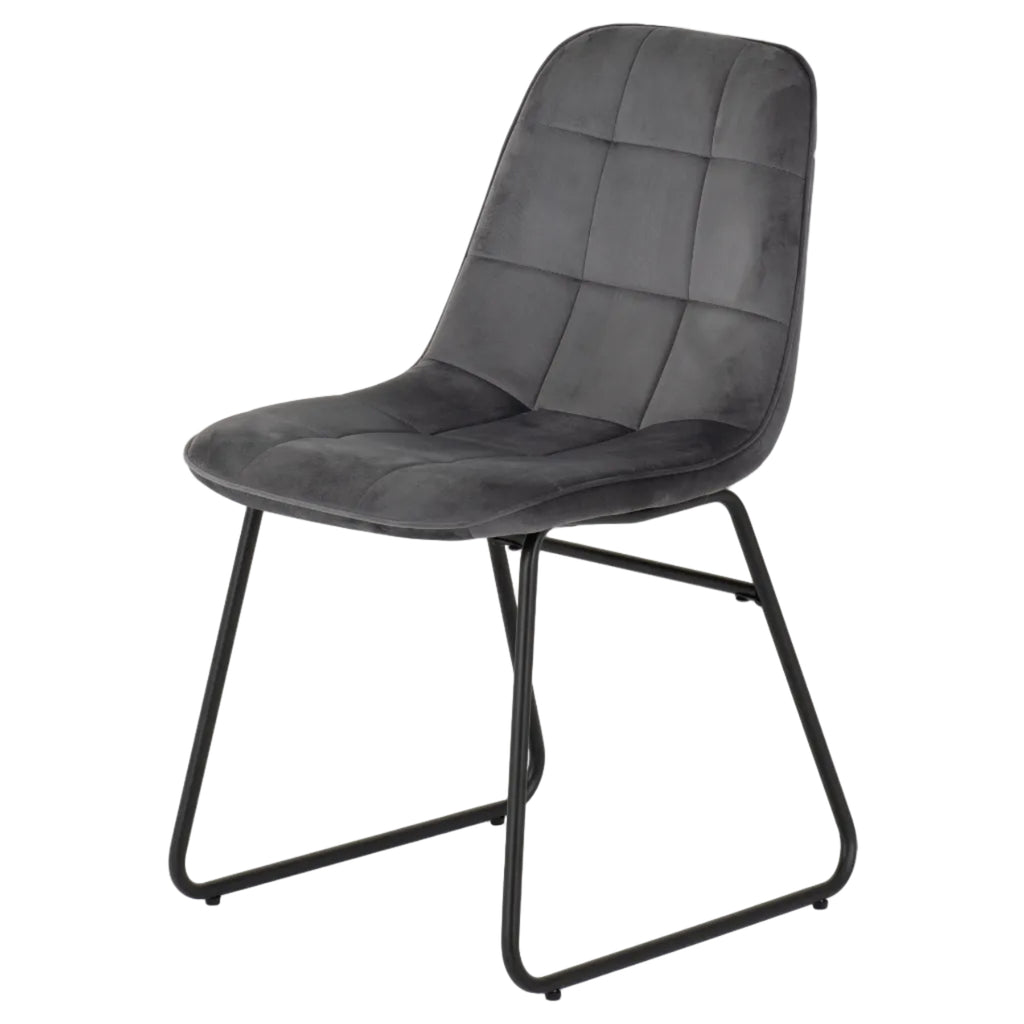 Avery Extending Dining Table with 4 Lukas Velvet Dining Chairs