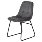 Avery Extending Dining Table with 4 Lukas Velvet Dining Chairs