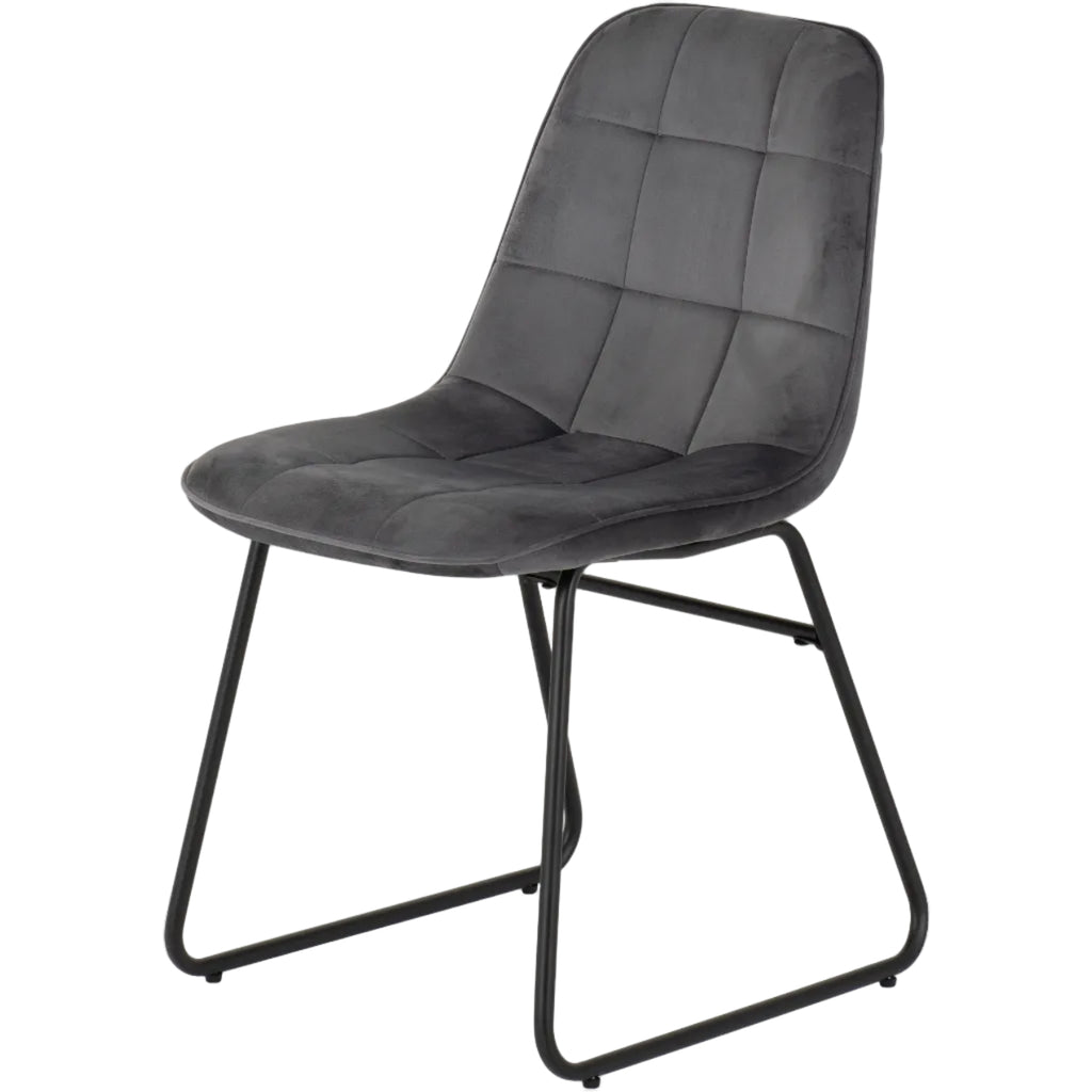 Athens Round Dining Table with 4 Lukas Velvet Dining Chairs