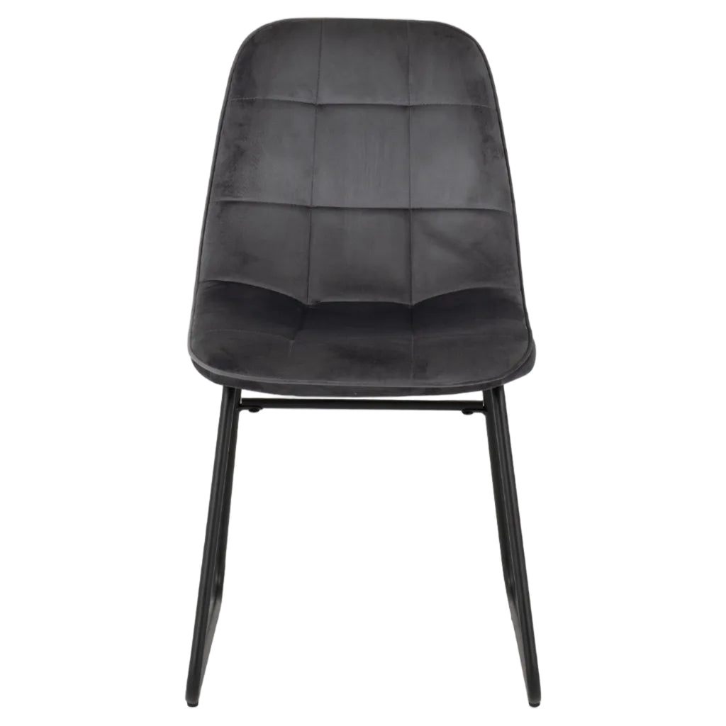 Avery Extending Dining Table with 4 Lukas Velvet Dining Chairs