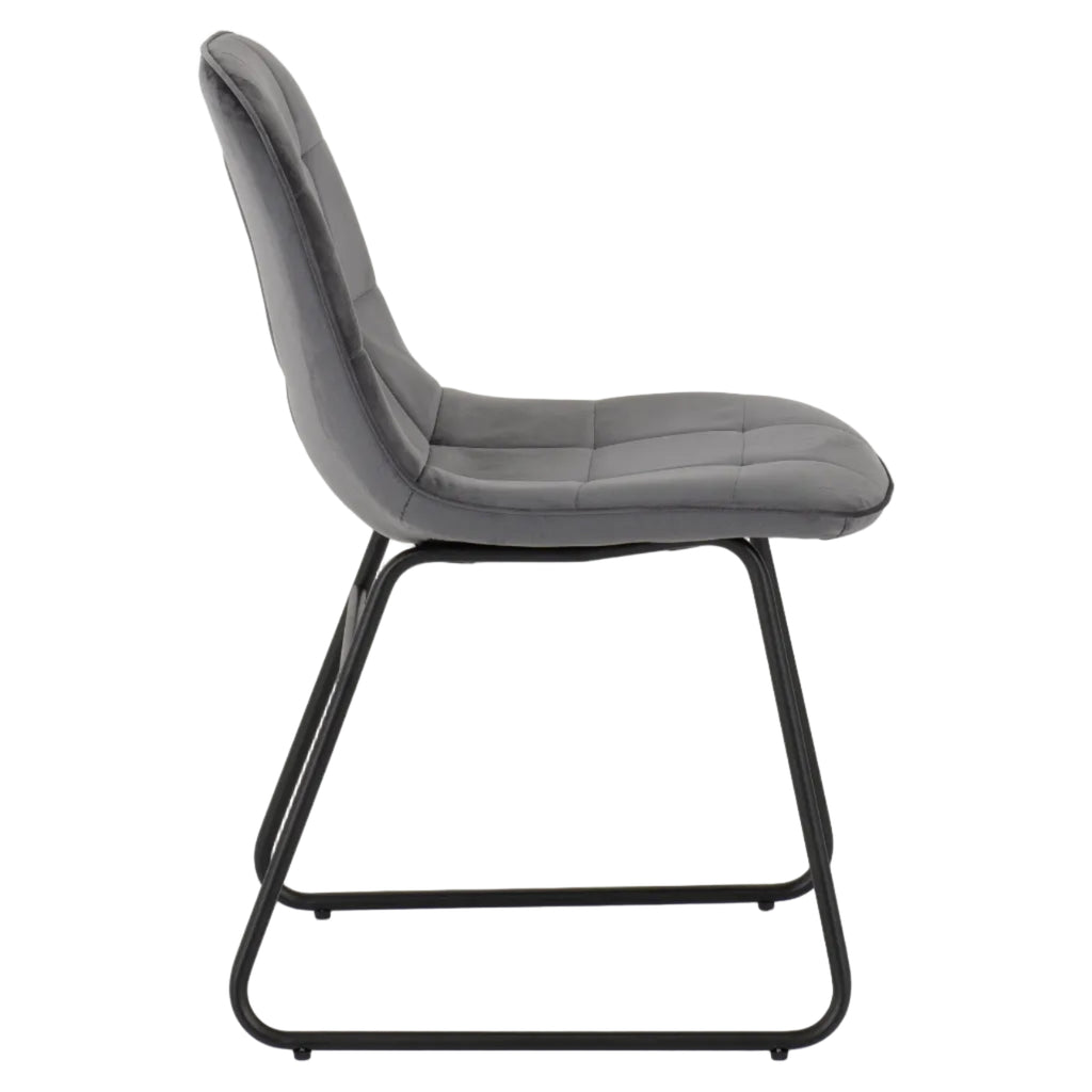 Avery Extending Dining Table with 4 Lukas Velvet Dining Chairs