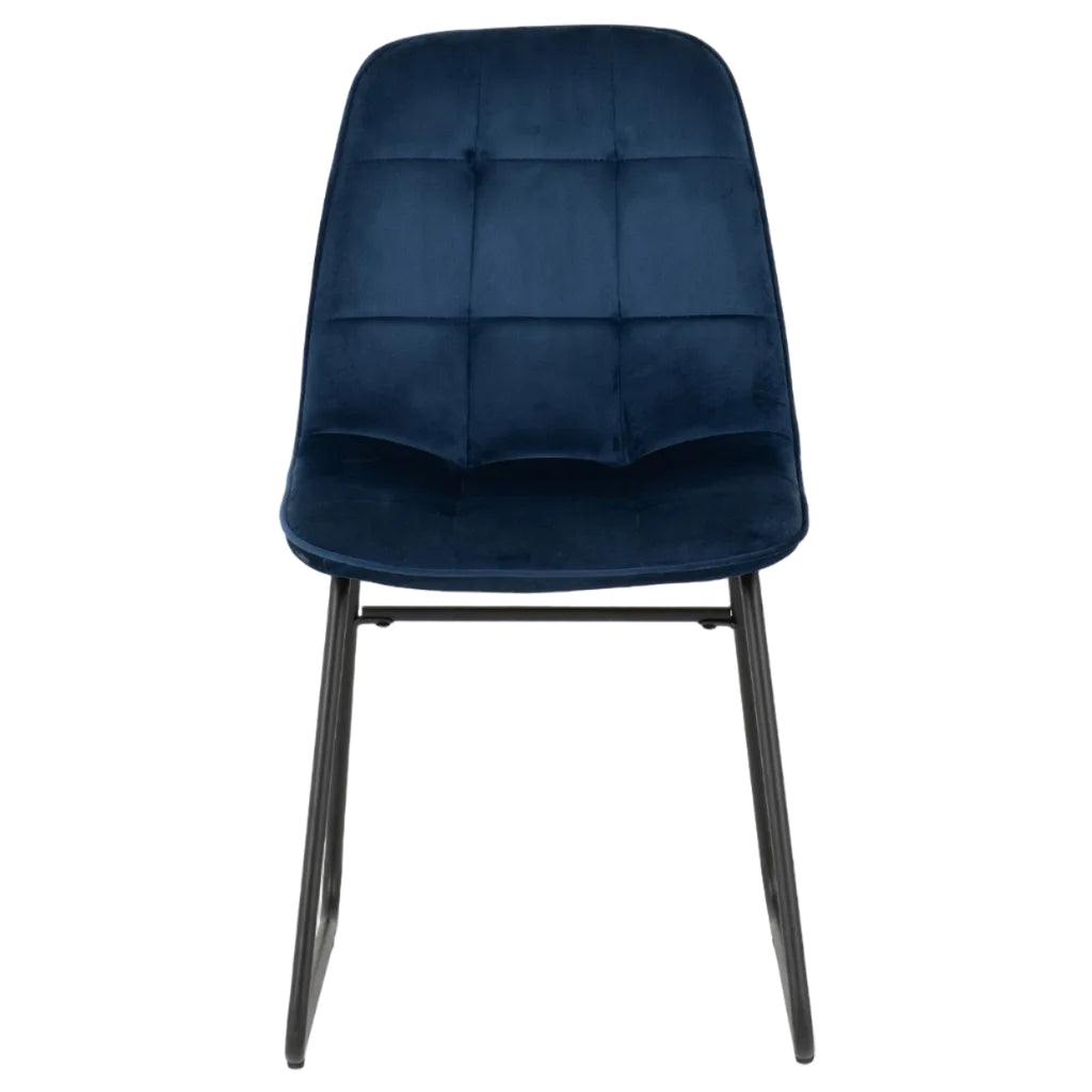 Avery Extending Dining Table with 4 Lukas Velvet Dining Chairs