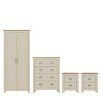 Lancaster 3 Door Wardrobe 4 Piece Bedroom Set
