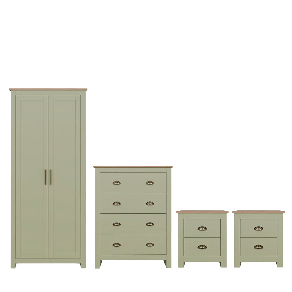 Lancaster 3 Door Wardrobe 4 Piece Bedroom Set