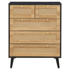 Manila Rattan 3+2 Drawer Chest of Drawers