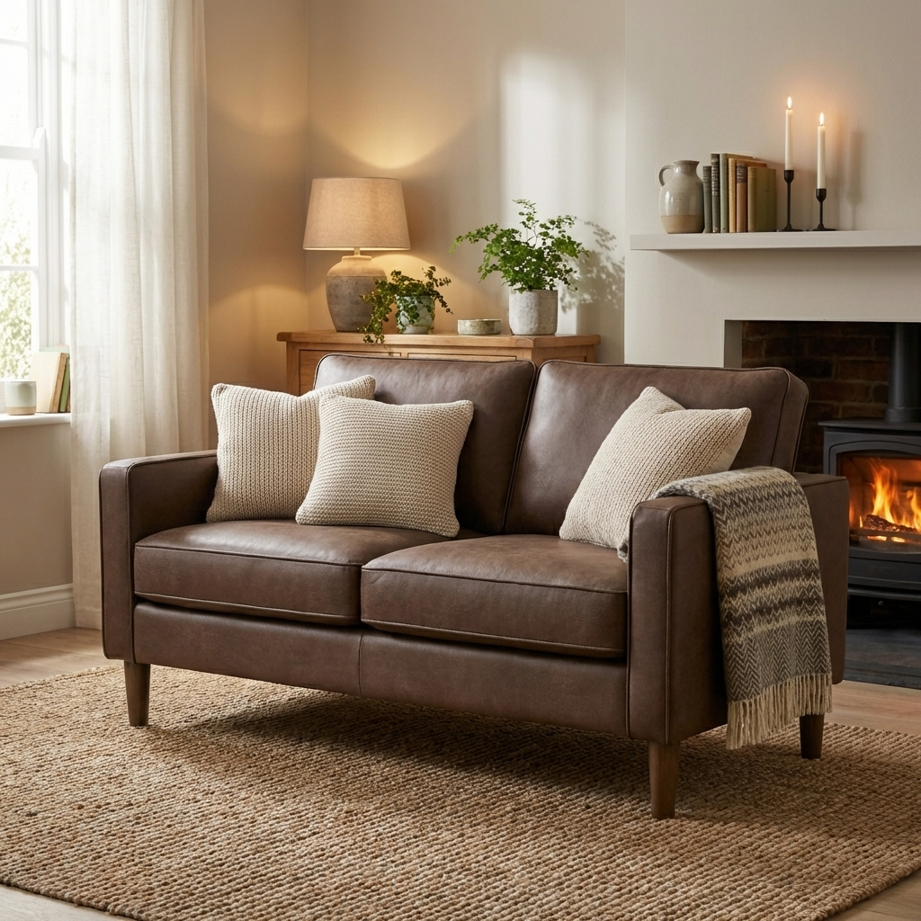 Marley Faux Leather 2 Seater Sofa