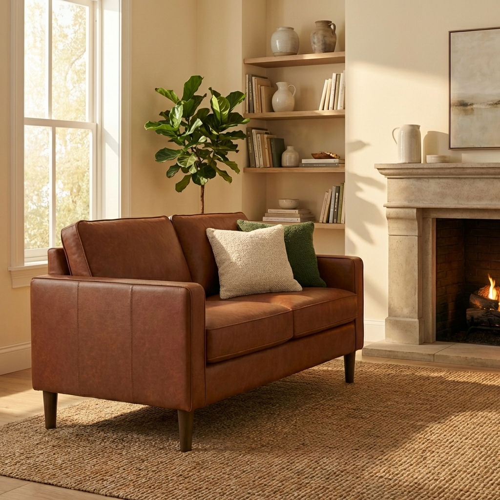 Marley Faux Leather 2 Seater Sofa