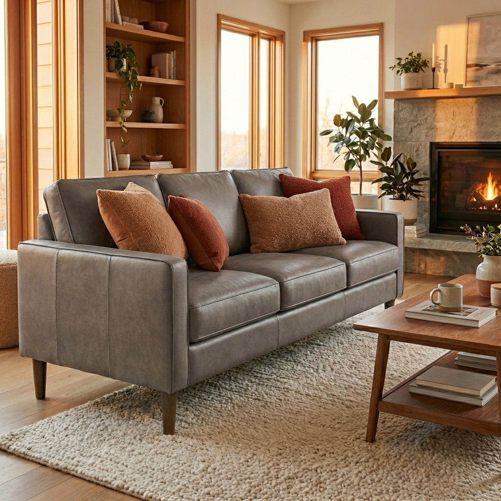 Marley Faux Leather 3 Seater Sofa