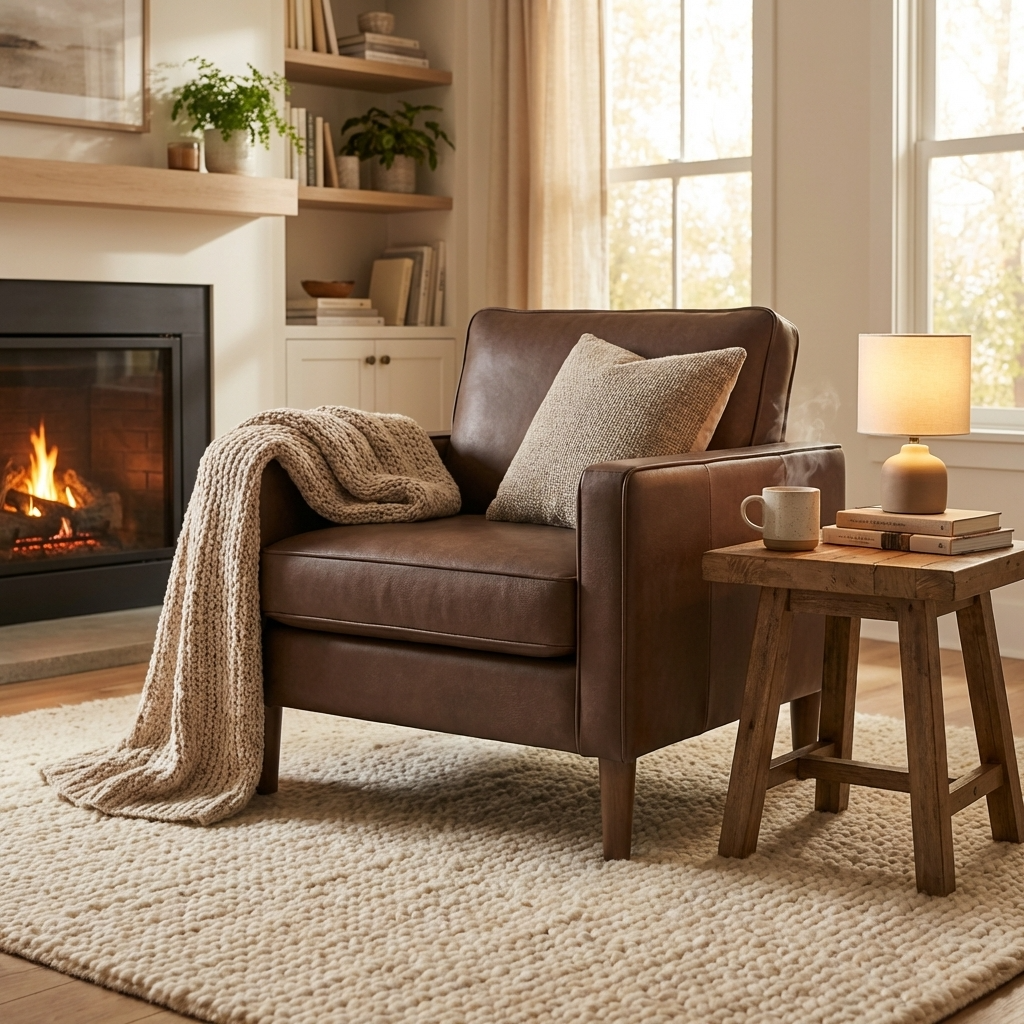 Marley Faux Leather Armchair