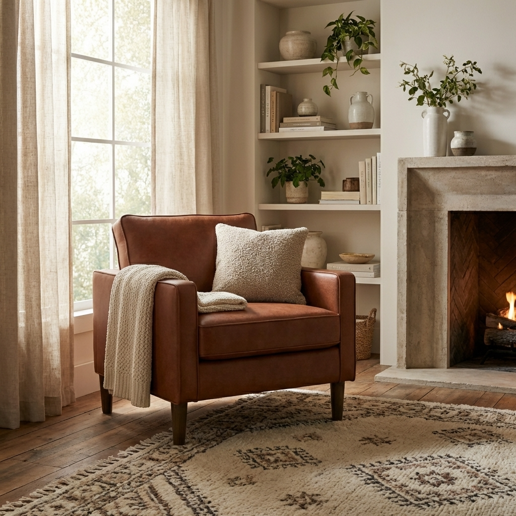 Marley Faux Leather Armchair