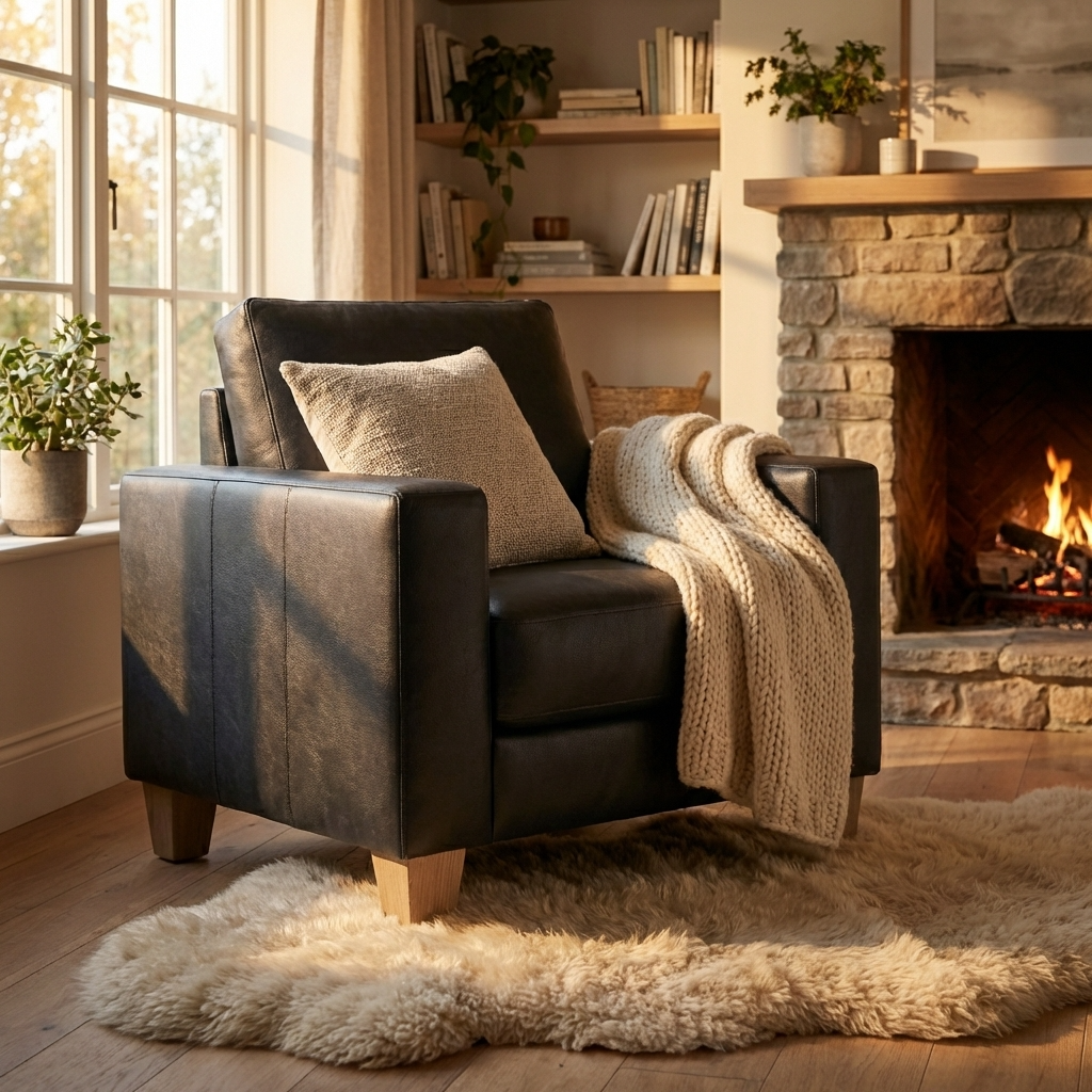 Faux Leather Armchair