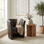 Faux Leather Tub Chair