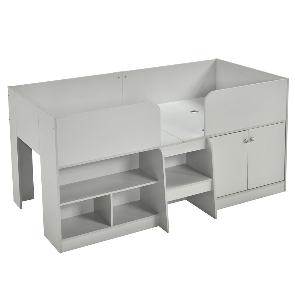 Nova Low Sleeper Children's Bed Frame with Shelves