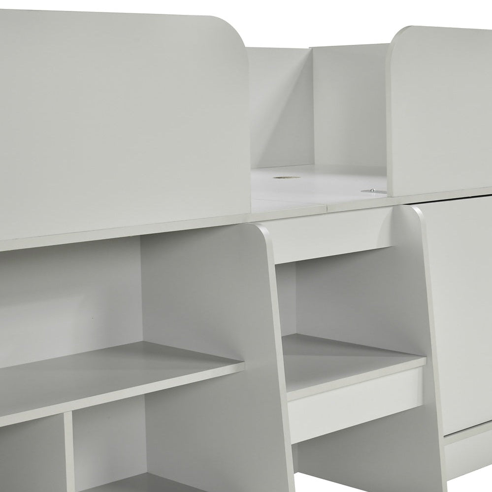 Nova Low Sleeper Children's Bed Frame with Shelves