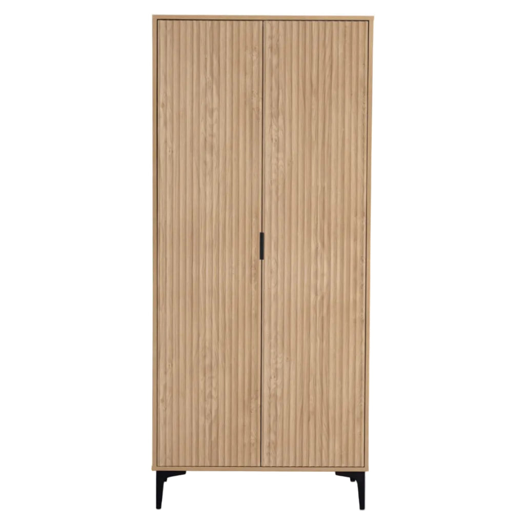 Miami Ridged 2 Door Fluted Double Wardrobe