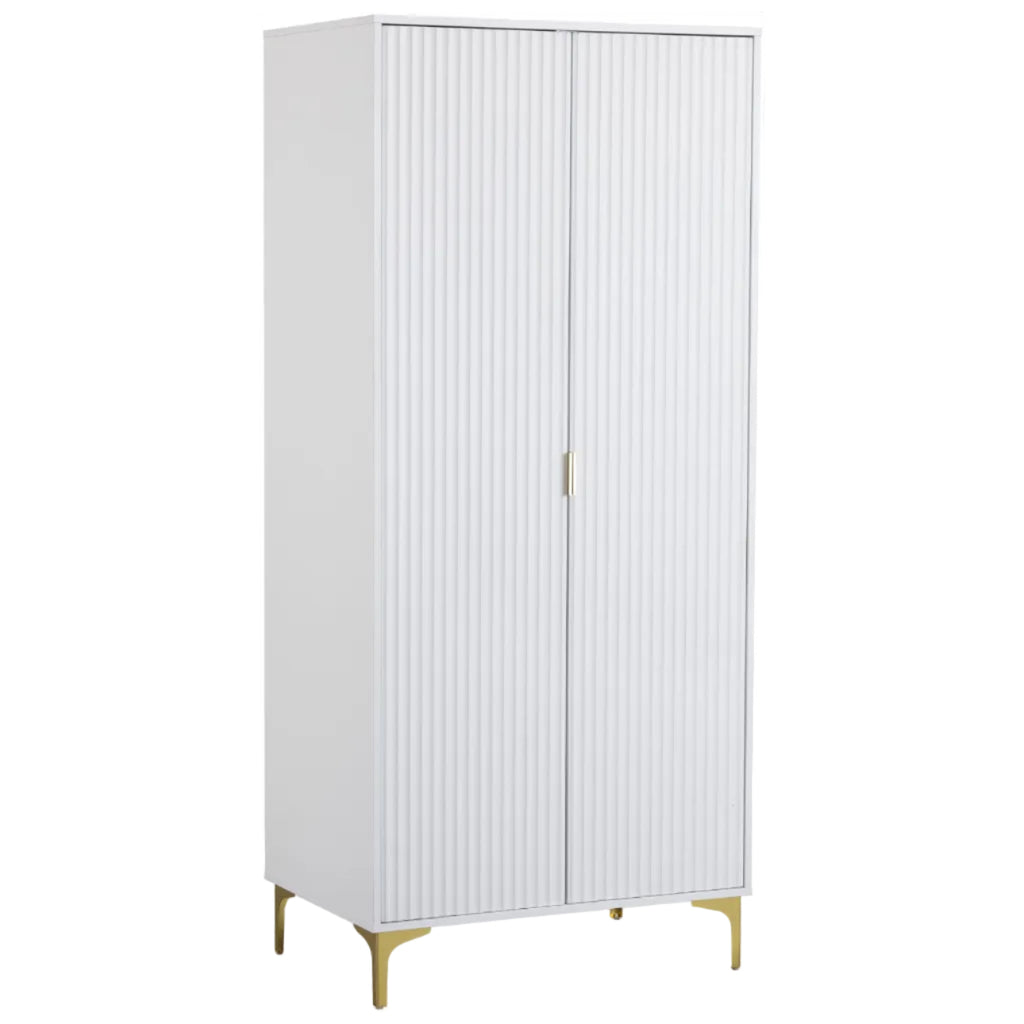 Miami Ridged 2 Door Fluted Double Wardrobe