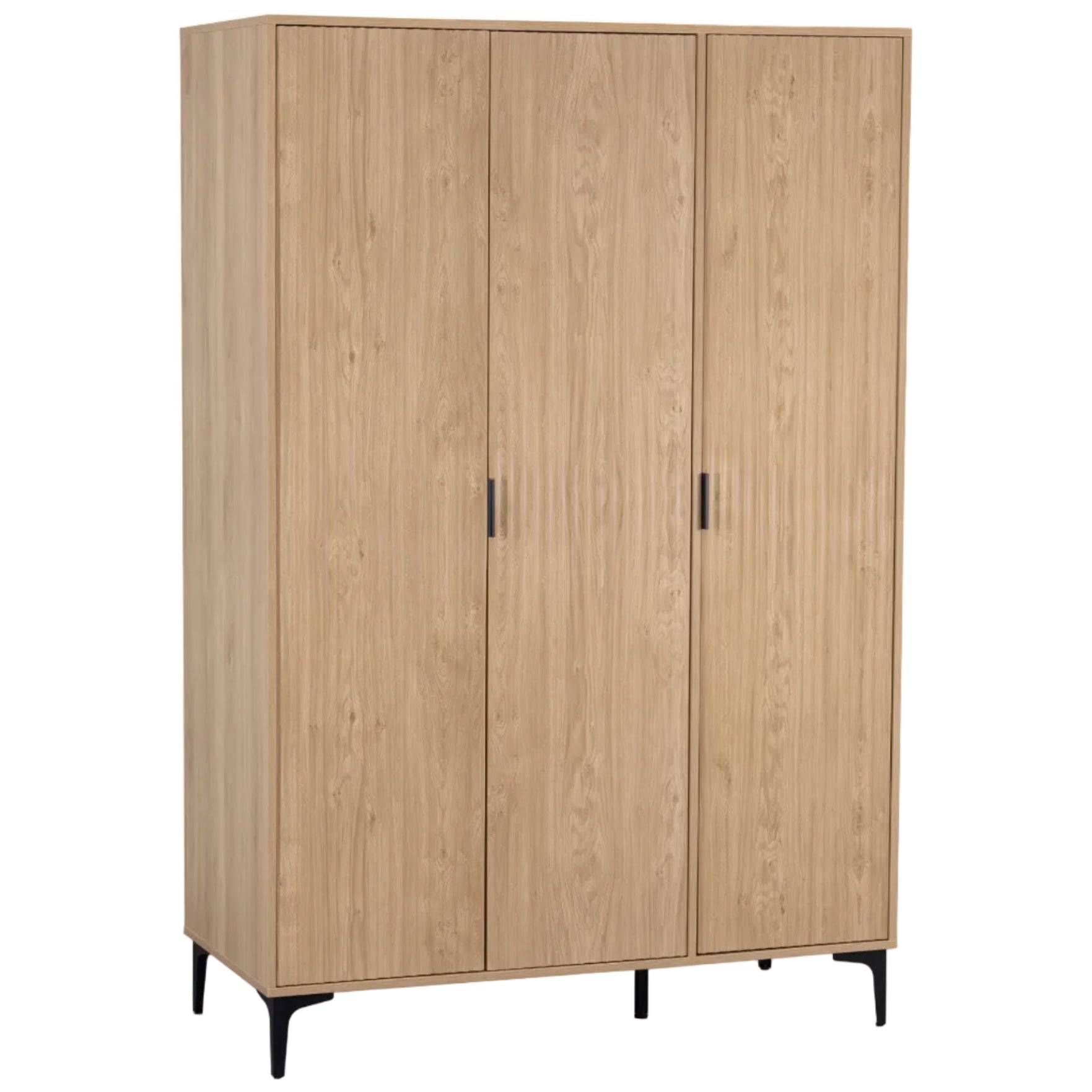 Miami Ridged 3 Door Fluted Triple Wardrobe