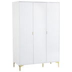 Miami Ridged 3 Door Fluted Triple Wardrobe