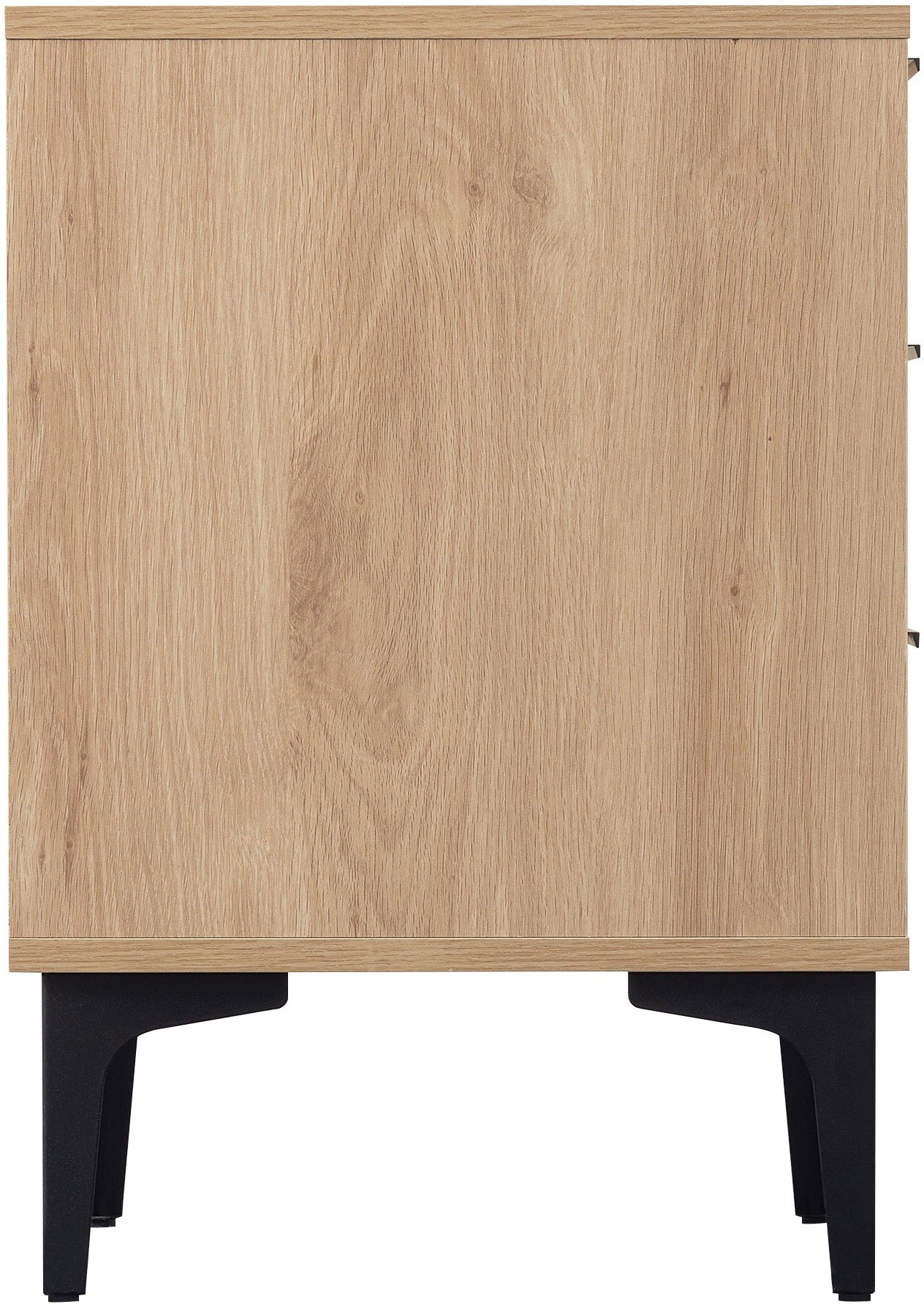 Miami Ridged 3 Drawer Fluted Bedside Table